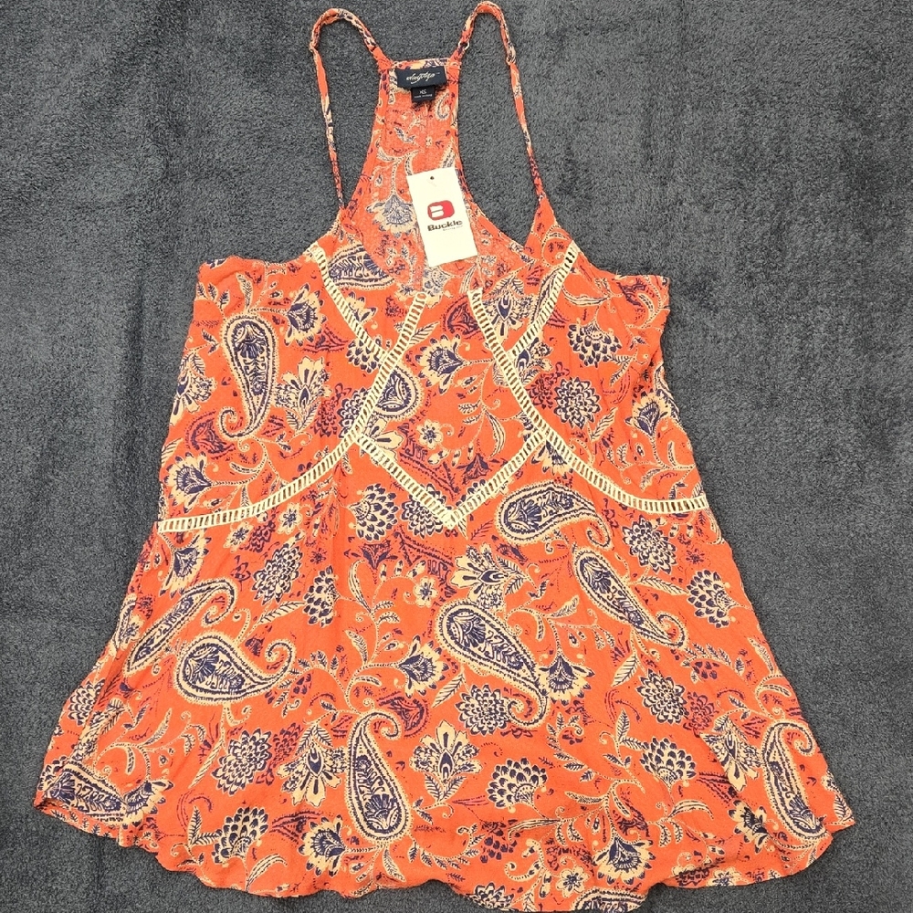 Buckle Orange / Navy Paisley Camisole